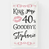Banderoles Anniversaire drôle Baiser votre décennie Adieu per (Vertical)