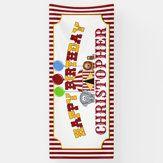 Banderoles Anniversaire du Carnaval de cirque (Vertical)