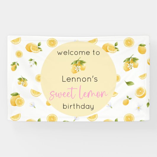 Banderoles Anniversaire du citron doux (Horizontal)