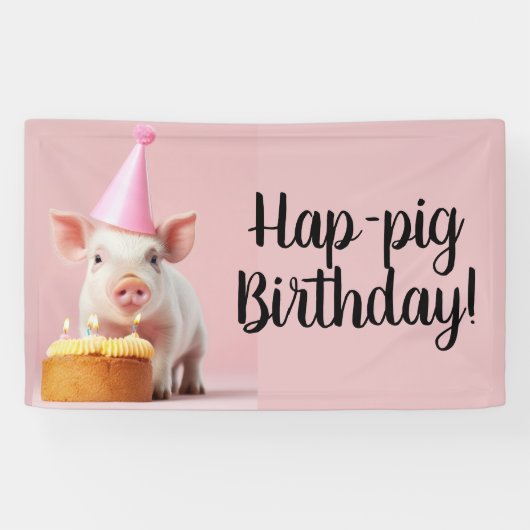 Banderoles Anniversaire du cochon de lait ! (Horizontal)