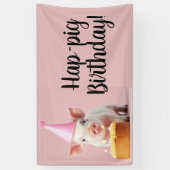 Banderoles Anniversaire du cochon de lait ! (Vertical)