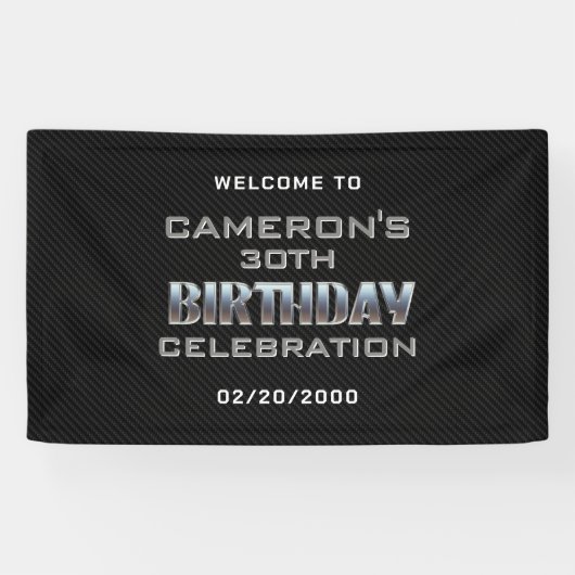 Banderoles Anniversaire du garçon masculin (Horizontal)