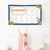 Banderoles Anniversaire du garçon - Stomp Dinosaur - fond (En situation)