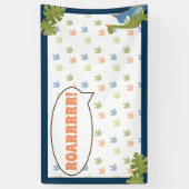 Banderoles Anniversaire du garçon - Stomp Dinosaur - fond (Vertical)