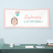 Banderoles Anniversaire du Hérisson mignon (Salon professionnel)