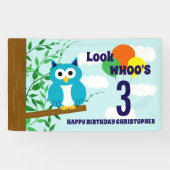 Banderoles Anniversaire du hibou (Horizontal)