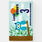 Banderoles Anniversaire du hibou (Vertical)