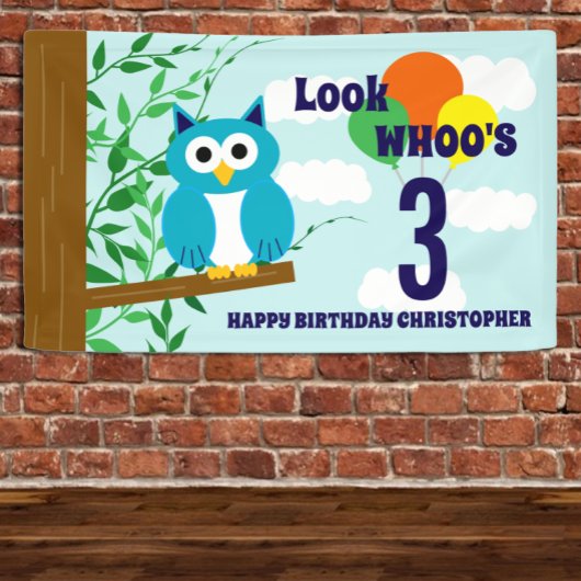 Banderoles Anniversaire du hibou