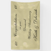 Banderoles Anniversaire du Mariage Diamond personnalisé (Vertical)