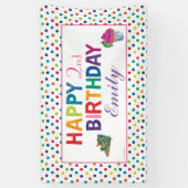 Banderoles Anniversaire du papillon Caterpillar, très affamé (Vertical)