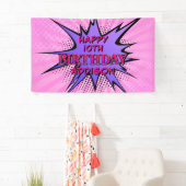 Banderoles Anniversaire du super-héros des filles (En situation)