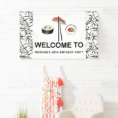 Banderoles Anniversaire du Sushi personnalisé (En situation)