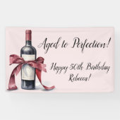 Banderoles Anniversaire du vin personnalisable (Horizontal)