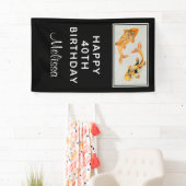 Banderoles Anniversaire élégant de Gold Koi Poisson (En situation)