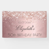 Banderoles Anniversaire fête rose rose rose rose rose parties (Horizontal)