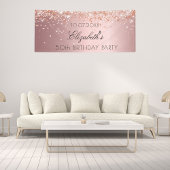 Banderoles Anniversaire fête rose rose rose rose rose parties