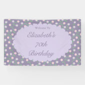 Banderoles Anniversaire Fleur Foncé (Horizontal)