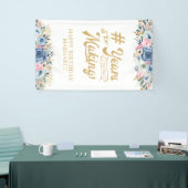 Banderoles Anniversaire Floral ANNÉES DANS LE Script de fabri (Salon professionnel)