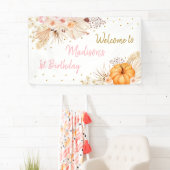 Banderoles Anniversaire floral de Little Citrouille Boho (En situation)