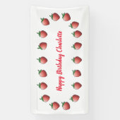 Banderoles Anniversaire fraise (Verticale)
