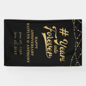 Banderoles Anniversaire Gold String éclaire des années dans j (Horizontal)