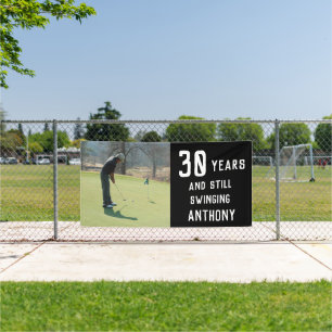 Banderoles Anniversaire Golfer Funny 30e heureux Pour lui Par