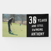 Banderoles Anniversaire Golfer Funny 30e heureux Pour lui Par (Horizontal)
