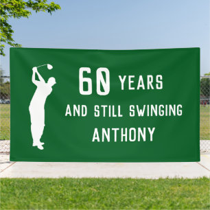 Banderoles Anniversaire Golfer Funny 60e heureux Papa Par Spo