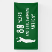 Banderoles Anniversaire Golfer Funny 80e heureux Papa Par Spo (Verticale)