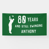 Banderoles Anniversaire Golfer Funny 80e heureux Papa Par Spo (Horizontal)