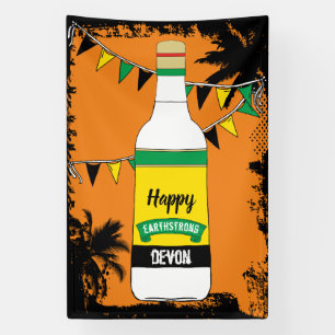Banderoles Anniversaire jamaïcain Bonne Bouteille de rhum Ear