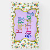 Banderoles Anniversaire lumineux et coloré (Vertical)