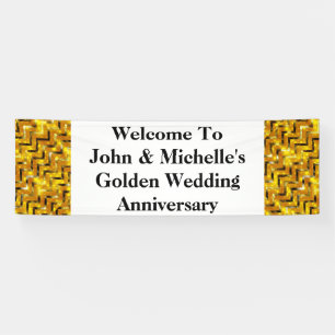 Banderoles Anniversaire mariage d'or   Personnalisez