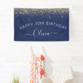 Banderoles Anniversaire Marine Blue Gold N'importe quelle Par (En situation)