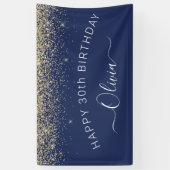 Banderoles Anniversaire Marine Blue Gold N'importe quelle Par (Vertical)