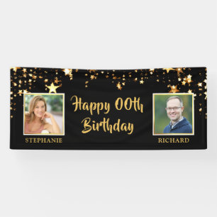 Banderoles Anniversaire Même Âge Toute Année Deux Personnes G