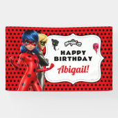 Banderoles Anniversaire Miraculé de Ladybug et de Cat Noir (Horizontal)