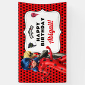 Banderoles Anniversaire Miraculé de Ladybug et de Cat Noir (Vertical)