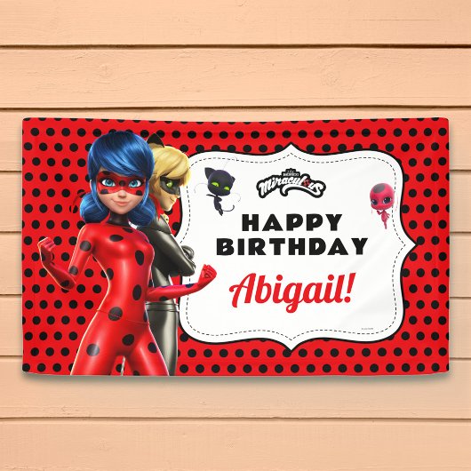 Banderoles Anniversaire Miraculé de Ladybug et de Cat Noir