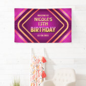 Banderoles Anniversaire Neon (En situation)