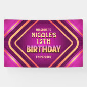 Banderoles Anniversaire Neon (Horizontal)
