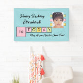 Banderoles Anniversaire n'importe quel âge ajouter nom photo (En situation)