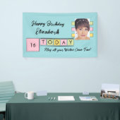 Banderoles Anniversaire n'importe quel âge ajouter nom photo (Salon professionnel)