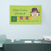 Banderoles Anniversaire n'importe quel âge ajouter nom photo  (Salon professionnel)