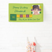 Banderoles Anniversaire n'importe quel âge ajouter nom photo  (Insitu)