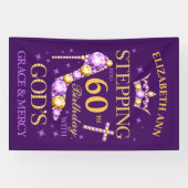 Banderoles Anniversaire, n'importe quel âge, modifiable, chré (Horizontal)