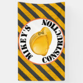 Banderoles Anniversaire noir et jaune de casque antichoc de (Vertical)