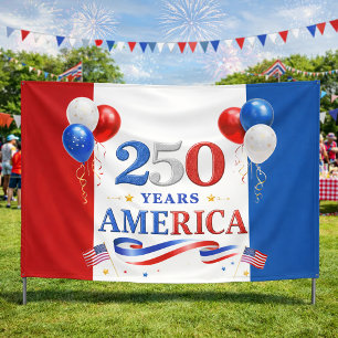 Banderoles Anniversaire patriotique de l'Amérique 250 ans