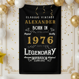 Banderoles Anniversaire Personnalisé 50 Ans Né en 1976 Soirée