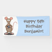 Banderoles Anniversaire personnalisé pour rat et appareil pho (Horizontal)